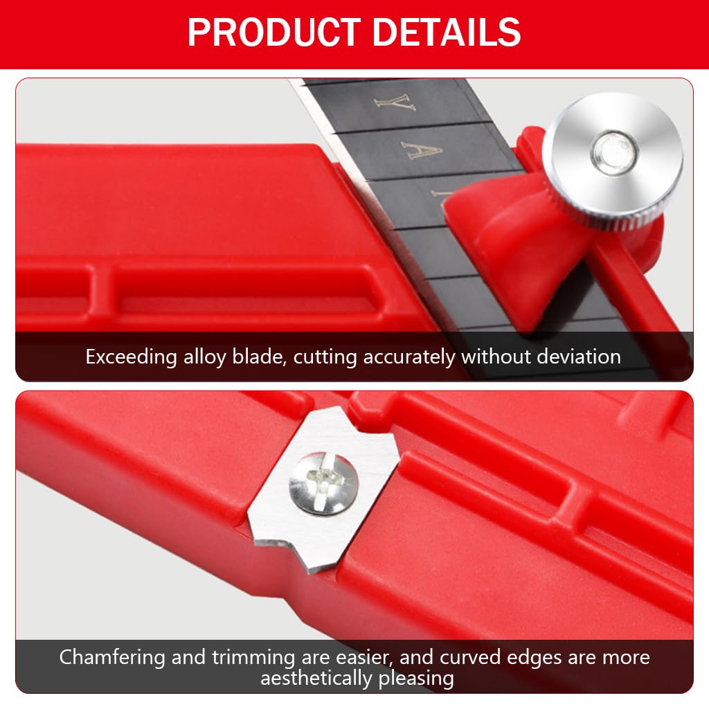 Serplex V-Shaped Chamfer Cutter with 10 Blades 45-Degree Trimming Tool Woodworking Edge Banding Round Edge Planer Bevel Serplex V-Shaped Chamfer Cutter with 10 Blades 45-Degree Trimming Tool Woodworking Edge Banding Round Edge Planer Bevel